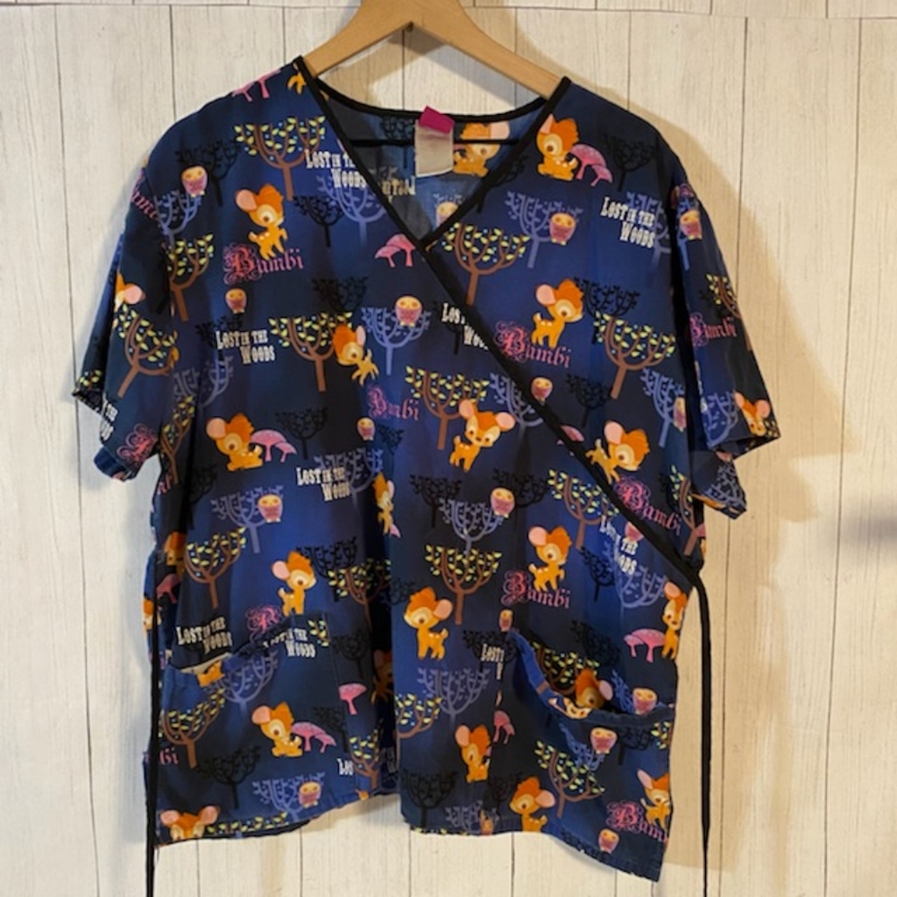 Disney Bambi scrub top XL